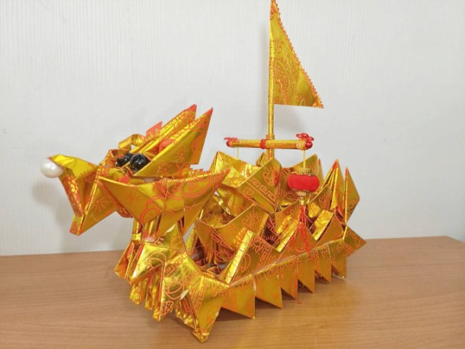 燙金元寶龍船(一尺)